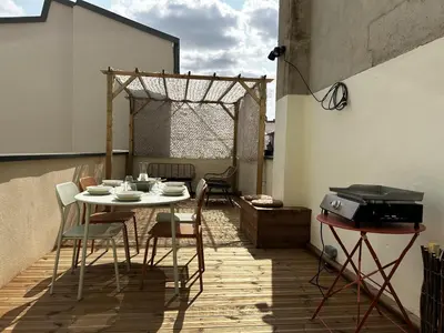 Balcon ou terrasse dans l'établissement Voie des Sacres - Cathédrale de Reims