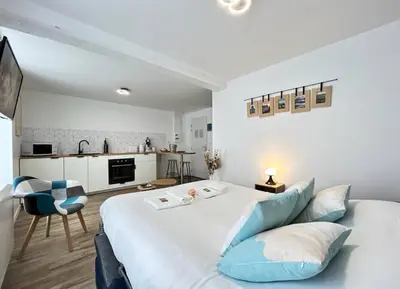 Cuisine ou kitchenette dans l'établissement Le Meunier