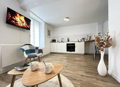 Cuisine ou kitchenette dans l'établissement Le Meunier
