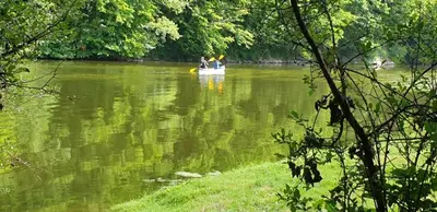 Vue sur la rivière ou le fleuve situé(e) à proximité de le chalet