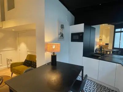 Cuisine ou kitchenette dans l'établissement Appartement au TOP ! Le pétillant Leclerc - Place d'Erlon - Hyper-centre ville - Gare