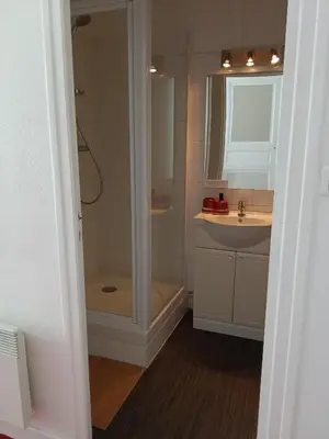 Salle de bains dans l'établissement Appartement au cœur du patrimoine sézannais