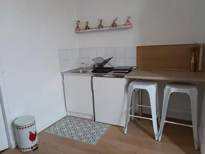 Cuisine ou kitchenette dans l'établissement Appartement au cœur du patrimoine sézannais
