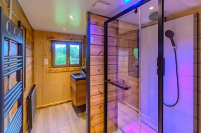 Salle de bains dans l'établissement Rêves au Chalet - Maisonnette