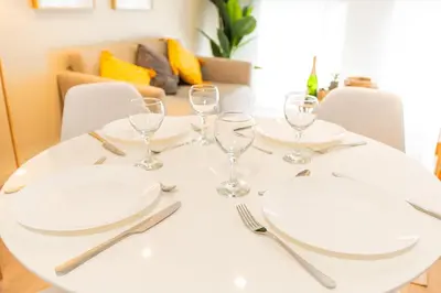 Coin salon dans l'établissement Duplex Confortable en Centre avec 2 Chambres
