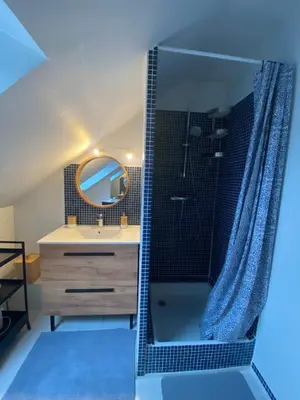 Salle de bains dans l'établissement Studio Champ Lez