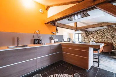 Cuisine ou kitchenette dans l'établissement Au Coin de Saint-Jacques Reims hypercentre