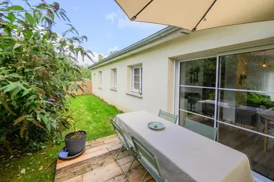 Balcon ou terrasse dans l'établissement Maison plain pied