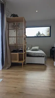 Un ou plusieurs lits dans un hébergement de l'établissement Jupiter Tiny House