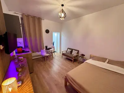 Un ou plusieurs lits dans un hébergement de l'établissement Appart-Lido, appartement cosy à REIMS