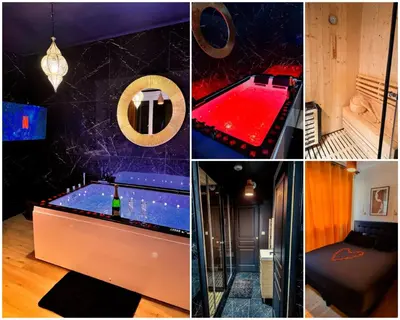 Plan de l'établissement Jacuzzi privé, Sauna & Design Chic