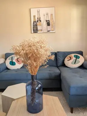 Coin salon dans l'établissement Maison Chez Papy Chapeau 4 étoiles