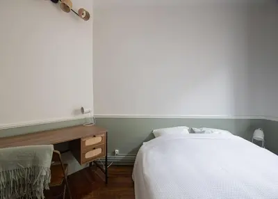 Un ou plusieurs lits dans un hébergement de l'établissement Appart 2 chambres I charmant & cosy I hyper-centre