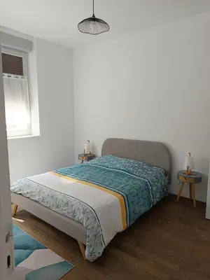 Un ou plusieurs lits dans un hébergement de l'établissement Appartement Rubis 2 pers - L'Artdu'Net -