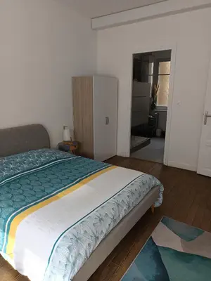 Un ou plusieurs lits dans un hébergement de l'établissement Appartement Rubis 2 pers - L'Artdu'Net -