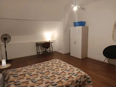 Un ou plusieurs lits dans un hébergement de l'établissement Appartement Saphir 2-4 pers - L' Artdu'Net -