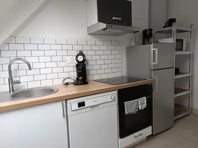 Cuisine ou kitchenette dans l'établissement Appartement Saphir 2-4 pers - L' Artdu'Net -