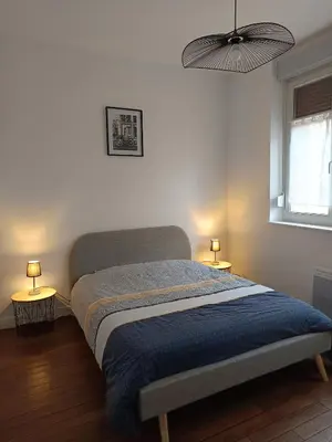 Un ou plusieurs lits dans un hébergement de l'établissement Appartement Diamant 2 pers - L'Artdu'Net -