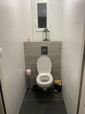 Salle de bains dans l'établissement Maison chaleureuse axe Reims-Laon-Soissons