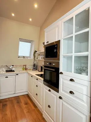 Cuisine ou kitchenette dans l'établissement Nest in Heart of Épernay