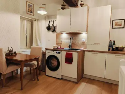 Cuisine ou kitchenette dans l'établissement Château Compiegne Duplex et parking