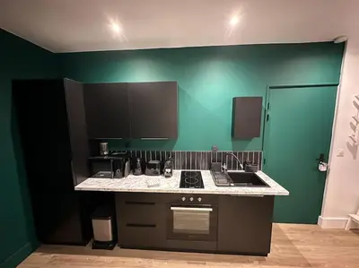 Cuisine ou kitchenette dans l'établissement Santa Fe, appartement neuf proche du centre-ville