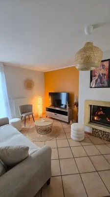 Coin salon dans l'établissement Le Clos de la Treille