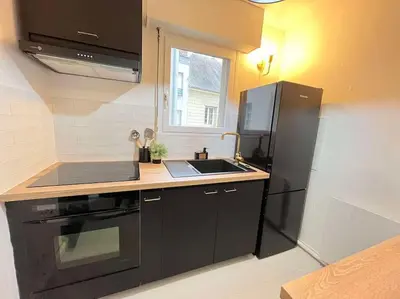Cuisine ou kitchenette dans l'établissement L'écrin Bohème de Compiègne