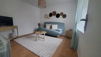 Coin salon dans l'établissement appartement Le bohème