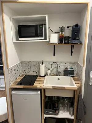 Cuisine ou kitchenette dans l'établissement Le Calice - Hypercentre de Reims