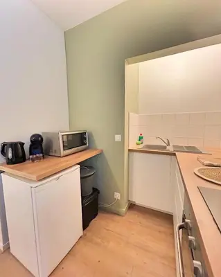 Cuisine ou kitchenette dans l'établissement Appartement Résidence Lenoir - Centre REIMS