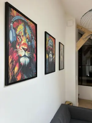 Coin salon dans l'établissement Petit Loft centre-ville