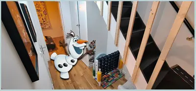 Plan de l'établissement 15' de Disney maison à thème 75m2 avec SALLE DE JEUX privée 6 couchages