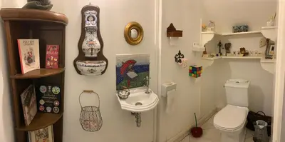 Salle de bains dans l'établissement Villa Arcadia