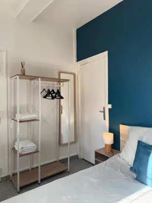 Un ou plusieurs lits dans un hébergement de l'établissement Studio SN3 - Centre-Ville Meaux - Proche Disneyland