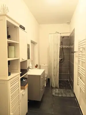 Salle de bains dans l'établissement maison spacieuse à coulommiers 8 couchages