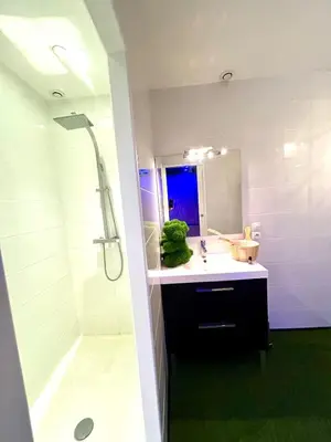 Salle de bains dans l'établissement Lodge Spa Privâtes champagne