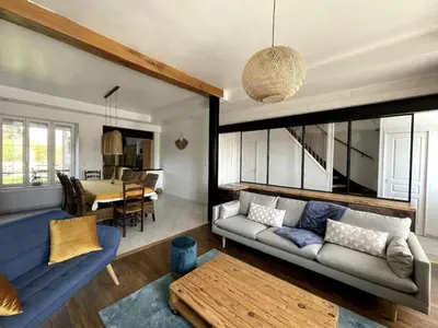 Coin salon dans l'établissement Au gîte du Roy