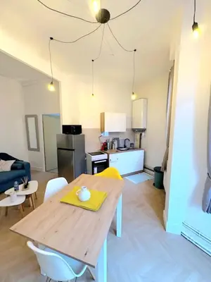 Cuisine ou kitchenette dans l'établissement Appartement charmant au pied de la Basilique
