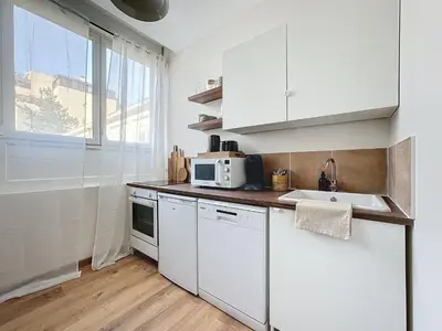 Cuisine ou kitchenette dans l'établissement Le pétillant champenois