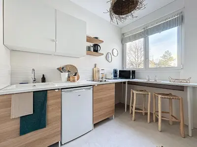 Cuisine ou kitchenette dans l'établissement Le millésimé rémois
