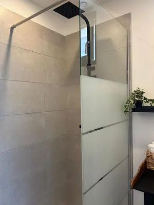 Salle de bains dans l'établissement Gîte des Coteaux Sézannais