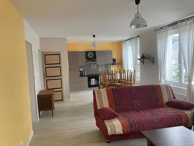 Cuisine ou kitchenette dans l'établissement Appartement du Moulin