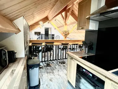 Cuisine ou kitchenette dans l'établissement Le Lodge Champenois