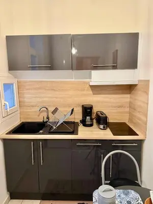 Cuisine ou kitchenette dans l'établissement Le Shamma lodge