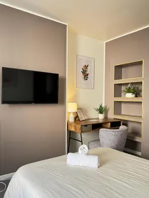 Télévision ou salle de divertissement dans l'établissement Studio B2 - Centre-Ville Meaux - Proche Disneyland