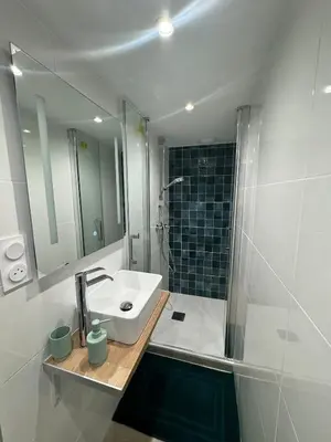 Salle de bains dans l'établissement Coconing