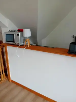 Cuisine ou kitchenette dans l'établissement Les Hirondelles