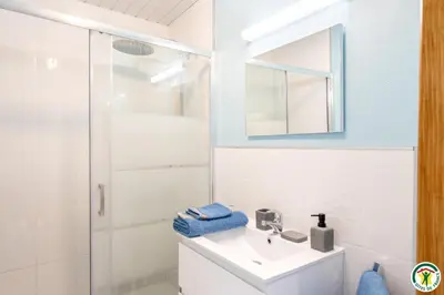 Salle de bains dans l'établissement Le gite des ecuries de marquecy