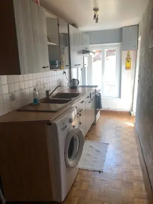 Cuisine ou kitchenette dans l'établissement Confort et chaleureux 5 min gare